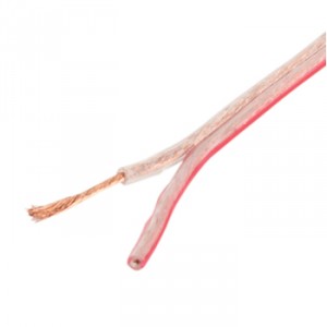 Konig OFC luidsprekerkabel 2 x 0,75 mm op rol 25 m transparant